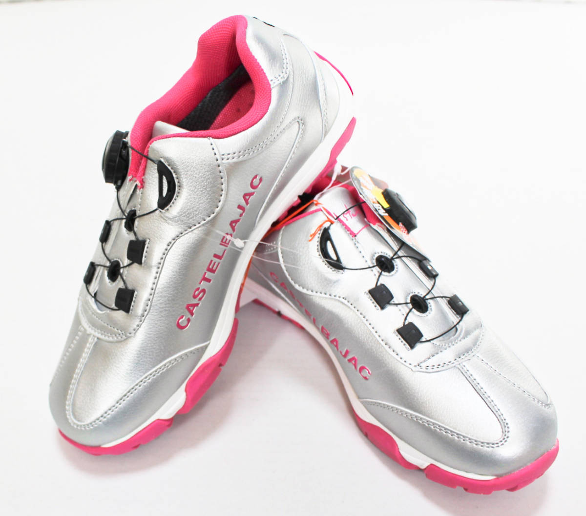 《CASTELBAJAC SPORT カステルバジャック》新品 定価19,800円 ロゴ刺 ダイヤル式でらくらく着脱 ゴルフシューズ スニーカー 24.5cm A7003_画像10
