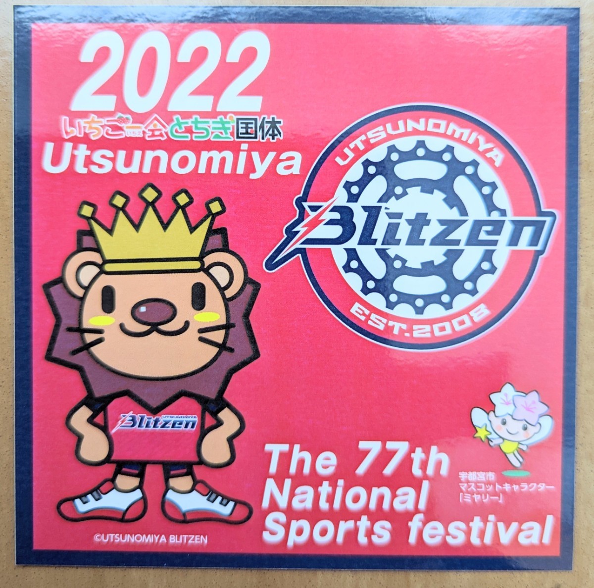 ◆新品未使用◆宇都宮ブリッツェン　ステッカー１０枚セット　プロサイクルロードレースチーム　2022いちご一会とちぎ国体　宇都宮