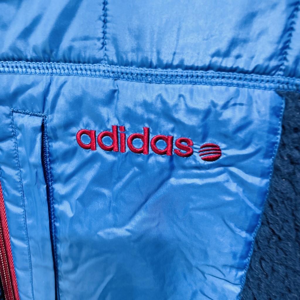 【人気】adidas/アディダス 　ボアジャケット　青／ブルー　メンズS　スポーツ　アウトドア　キャンプ　K2409_画像3