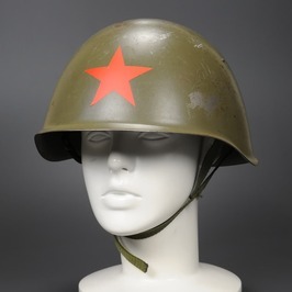 ハンガリー軍放出品 ヘルメット OD スチール製 [ Y字レザーストラップ / 難あり ] 軍払い下げ品 スチールヘルメットの画像2