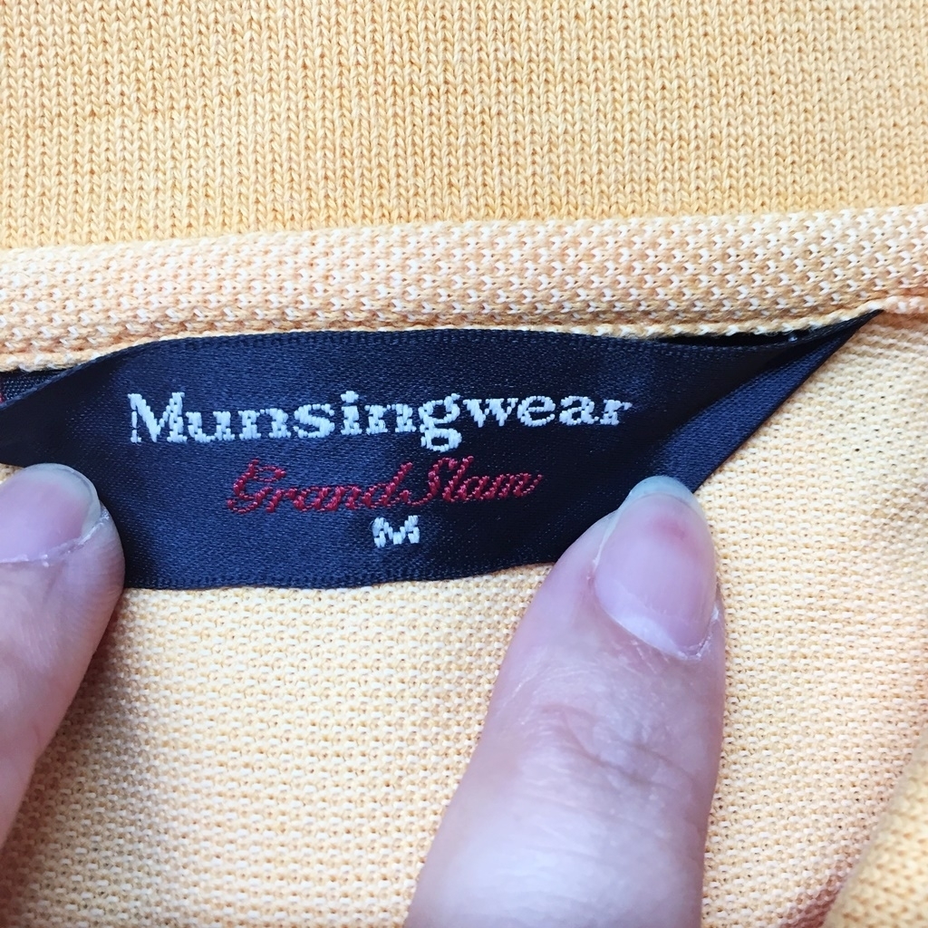 Munsingwear/マンシングウェア ゴルフ ゴルフウェア 長袖ポロシャツ コットン ナイロン オレンジ サイズM レディース_画像3