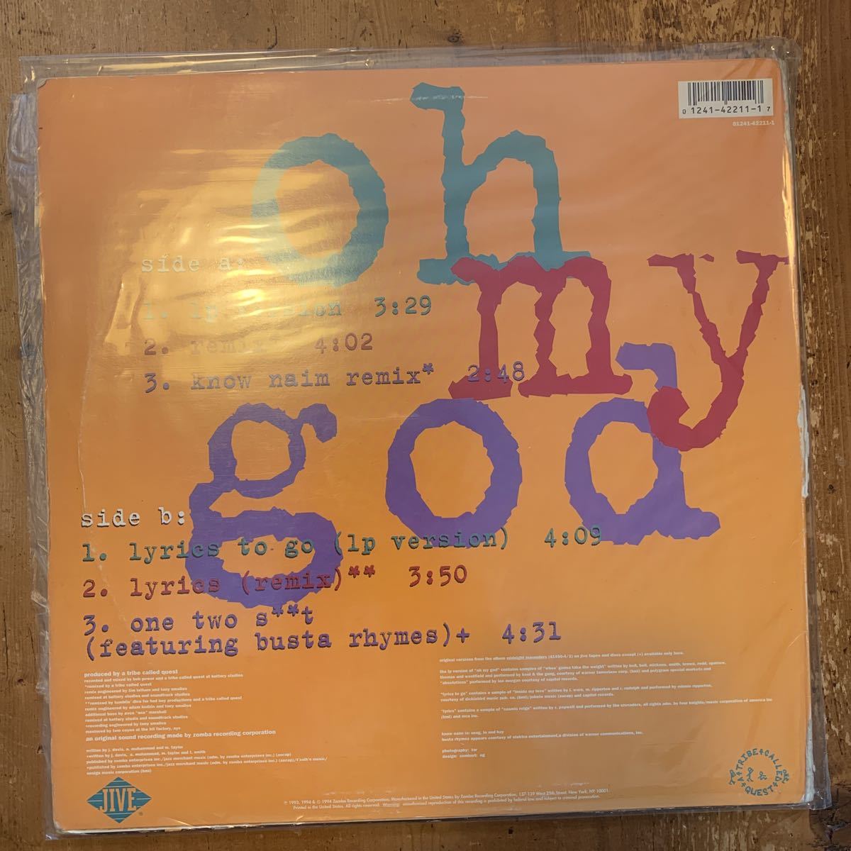 USオリジナル‼︎A Tribe Called Quest Oh My God 洋楽 ...