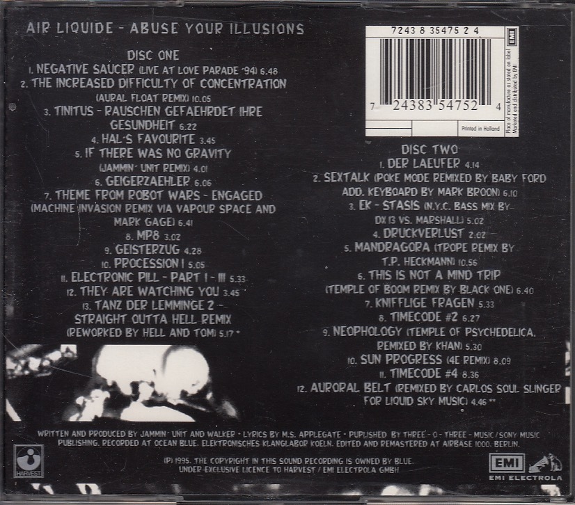 【2CD】AIR LIQUIDE - Abuse Your Illusions【1995年/独Acid/Downtempo/Ambient】の画像2