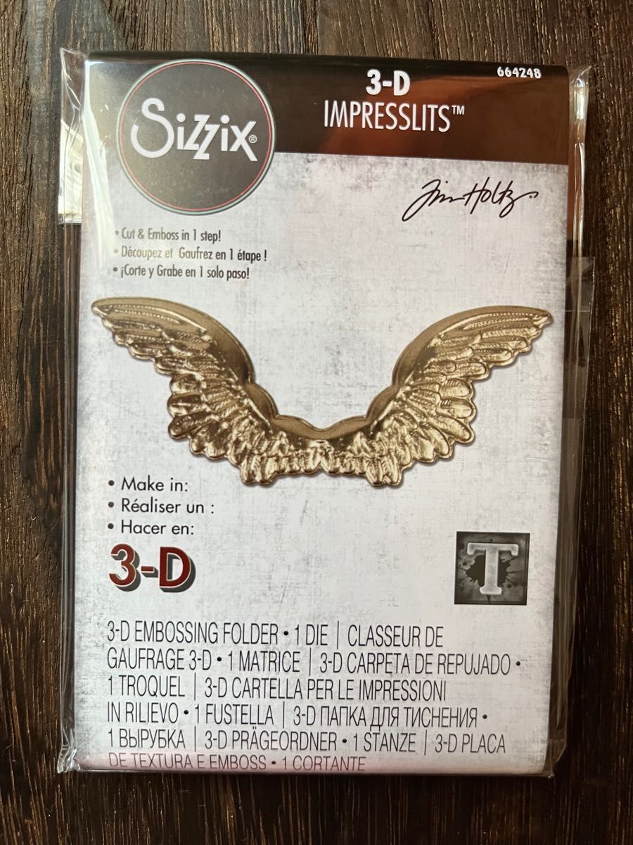 Sizzix　3D カッティングダイ　エンボスフォルダー　Winged by Tim Holtz 翼　羽　ティムホルツ　シジックス