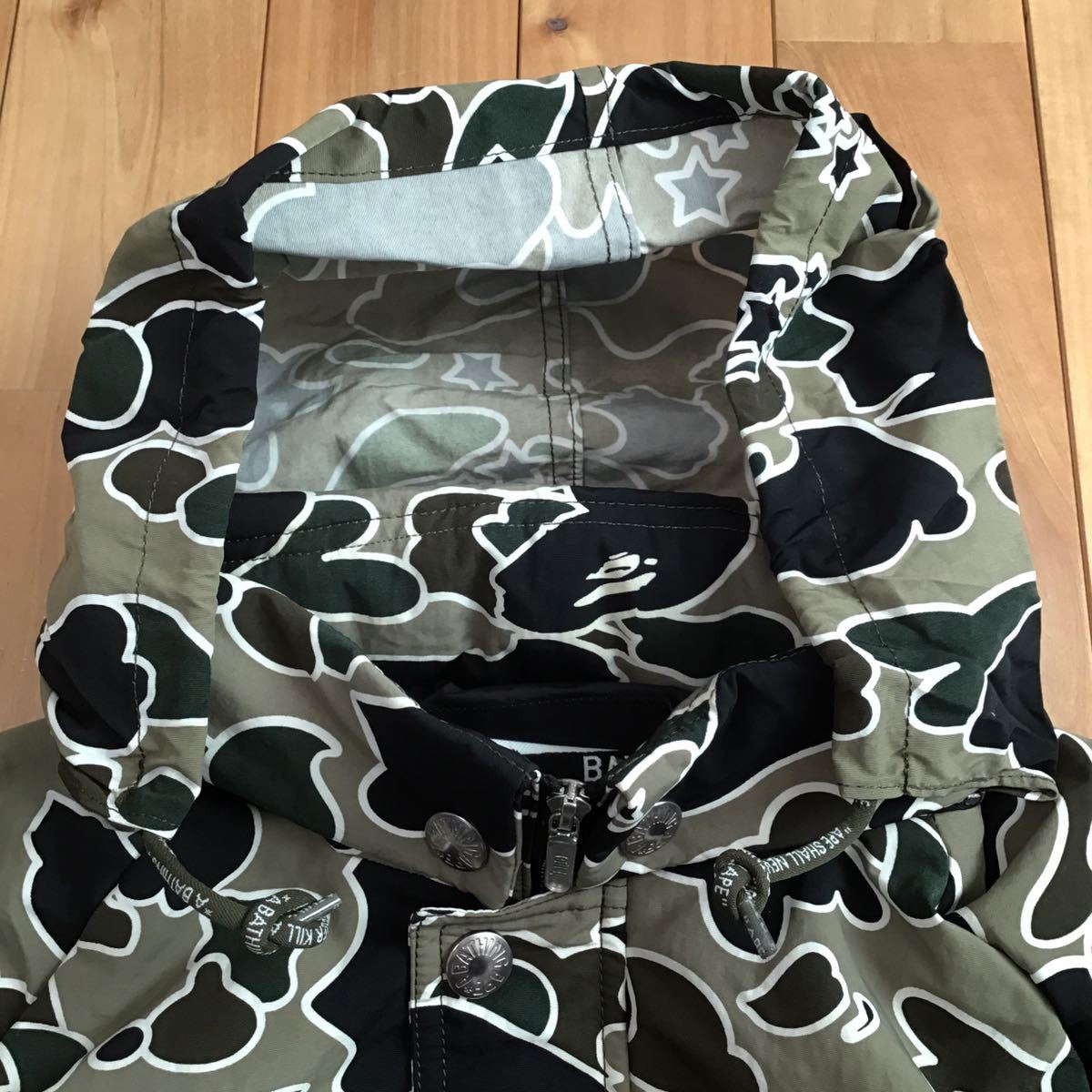 Sta camo M65 ナイロン ミリタリー ジャケット Lサイズ a bathing ape BAPE jacket エイプ ベイプ アベイシングエイプ psyche 迷彩 j10d_画像3