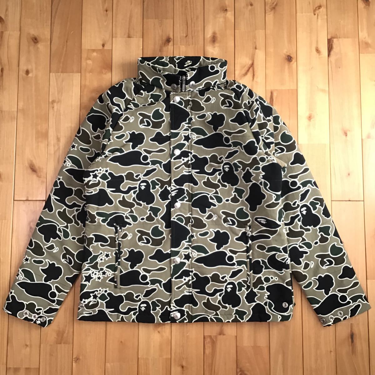 Sta camo M65 ナイロン ミリタリー ジャケット Lサイズ a bathing ape BAPE jacket エイプ ベイプ アベイシングエイプ psyche 迷彩 j10d_画像1