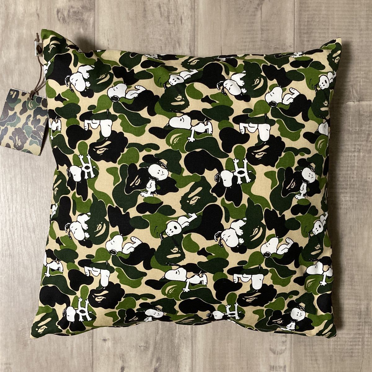 ★新品★ スヌーピー ABC camo ビーズクッション a bathing ape BAPE cushion ABCカモ エイプ ベイプ snoopy peanuts クッション 迷彩 r01_画像3