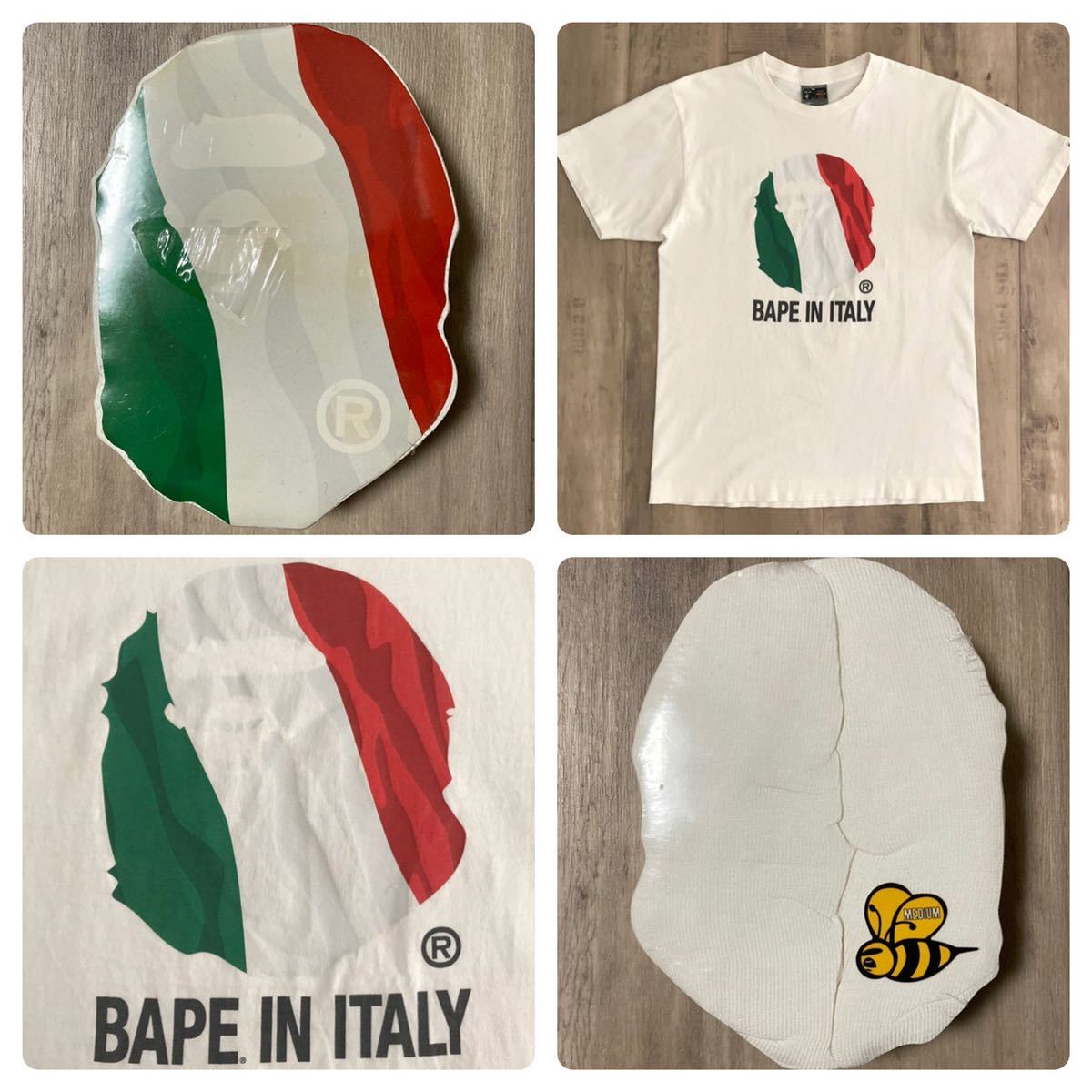 ★未開封★ イタリア 国旗 BAPE HEAD 圧縮 Tシャツ Mサイズ a bathing ape italy flag NIGO エイプ ベイプ アベイシングエイプ m60_画像1