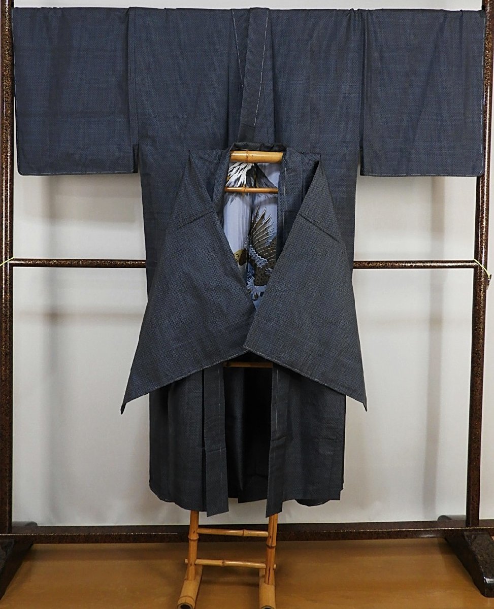 最高の品質の お得!正絹博多浴衣帯 風通水色地 縞と銀白結晶地紋 単