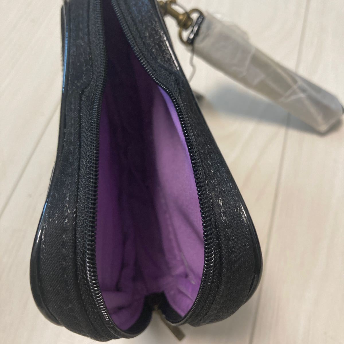 ANNA SUI アナスイ ポーチ 小物入れ&ティッシュケース入れ 黒×紫