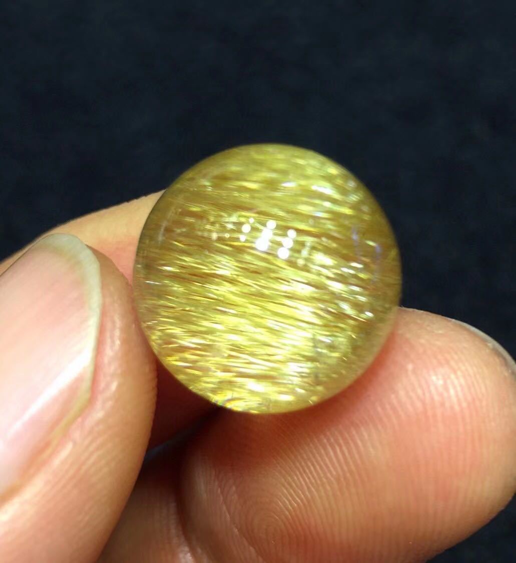 ホワイトブラウン ⭐︎【天然】タイチンクオーツ 丸玉 14.3mm - 通販