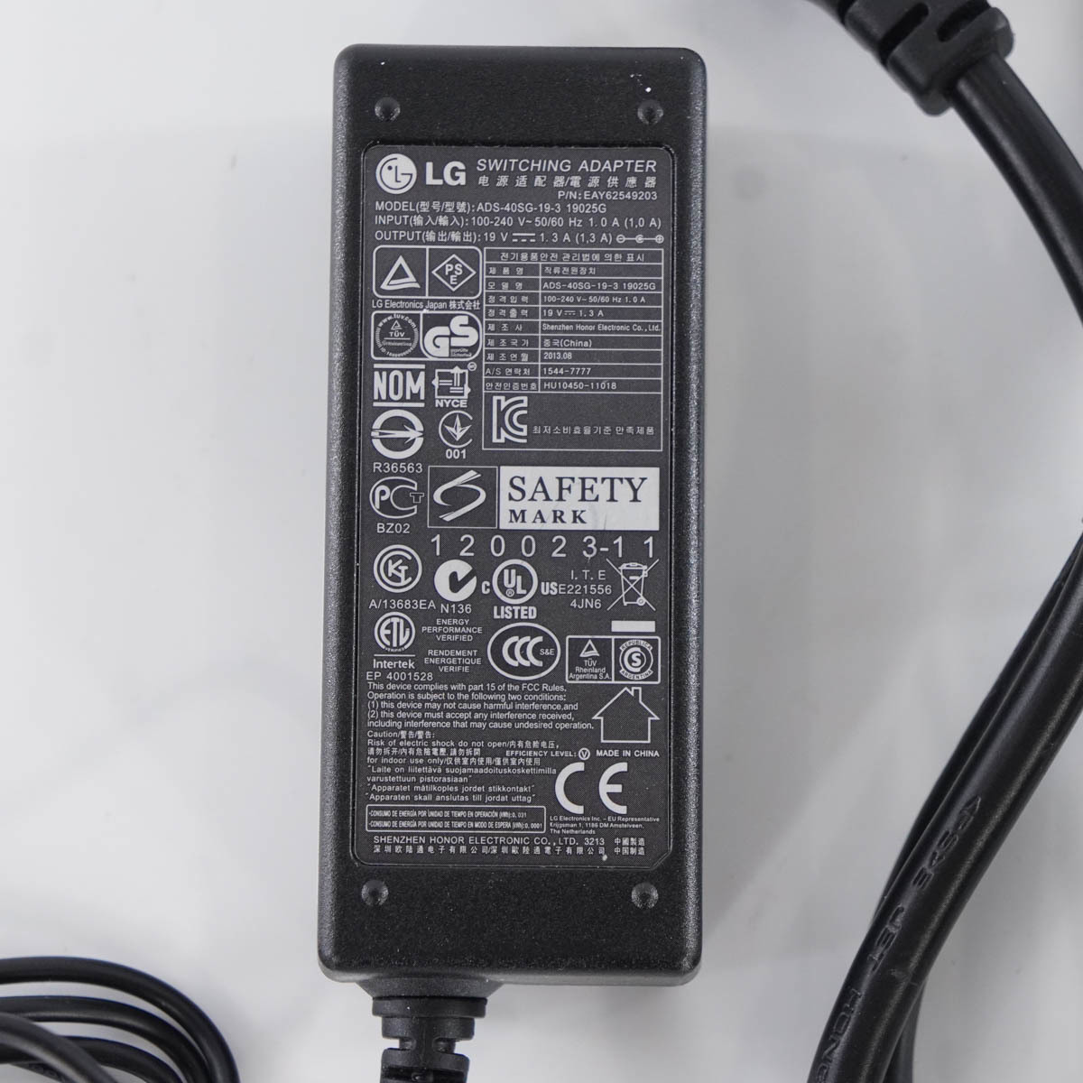 [PG] USED 7台入荷 ADS-40SG-19-13 19025G LG AC ADAPTER...[02828-0121]_画像6