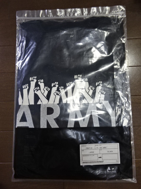 【L】NEIGHBORHOOD×FRAGMENT DESIGN ARMY Tシャツ 03 ネイバーフッド フラグメント デザイン サンダーボルド 藤原ヒロシ 滝沢伸介 新品_画像5