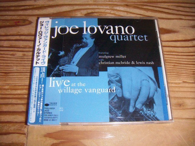 CD：JOE LOVANO QUARTET：BLUE NOTE ジョー・ロバーノ ヴィレッジ・ヴァンガード・ライヴ：帯付_画像1