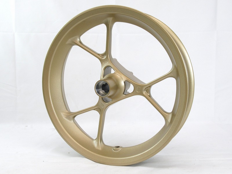 YAMAHA 純正 AEROX155['21-] フロントホイール[ゴールド][車体カラー：マットブラック] #B63-F5168-00-P2【CAST WHEEL, FRONT】_画像5