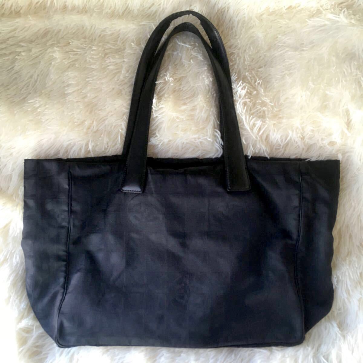 CHANEL/シャネル■ココマーク ニュートラベルライン ナイロン トート ハンドバッグ■ブラック/黒 *シール有*ハンドル訳アリ