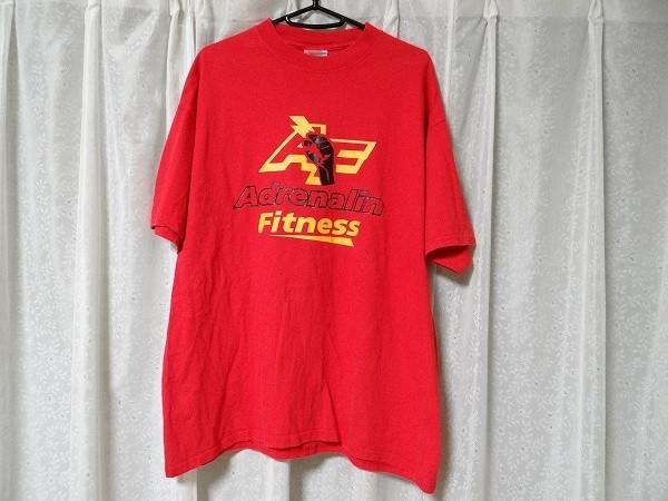 希少 Adrenalin Fitness アドレナリン フィットネス ボディビル トレーニング ワークアウト Tシャツ XLサイズ_画像1