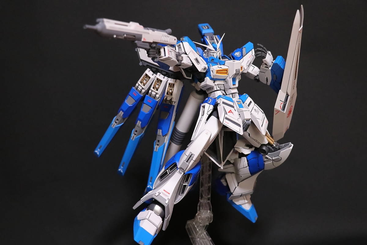  painted garage kit final product!THE 51 MG Hi-ν Gundam Ver.Ka( blue color VERSION )