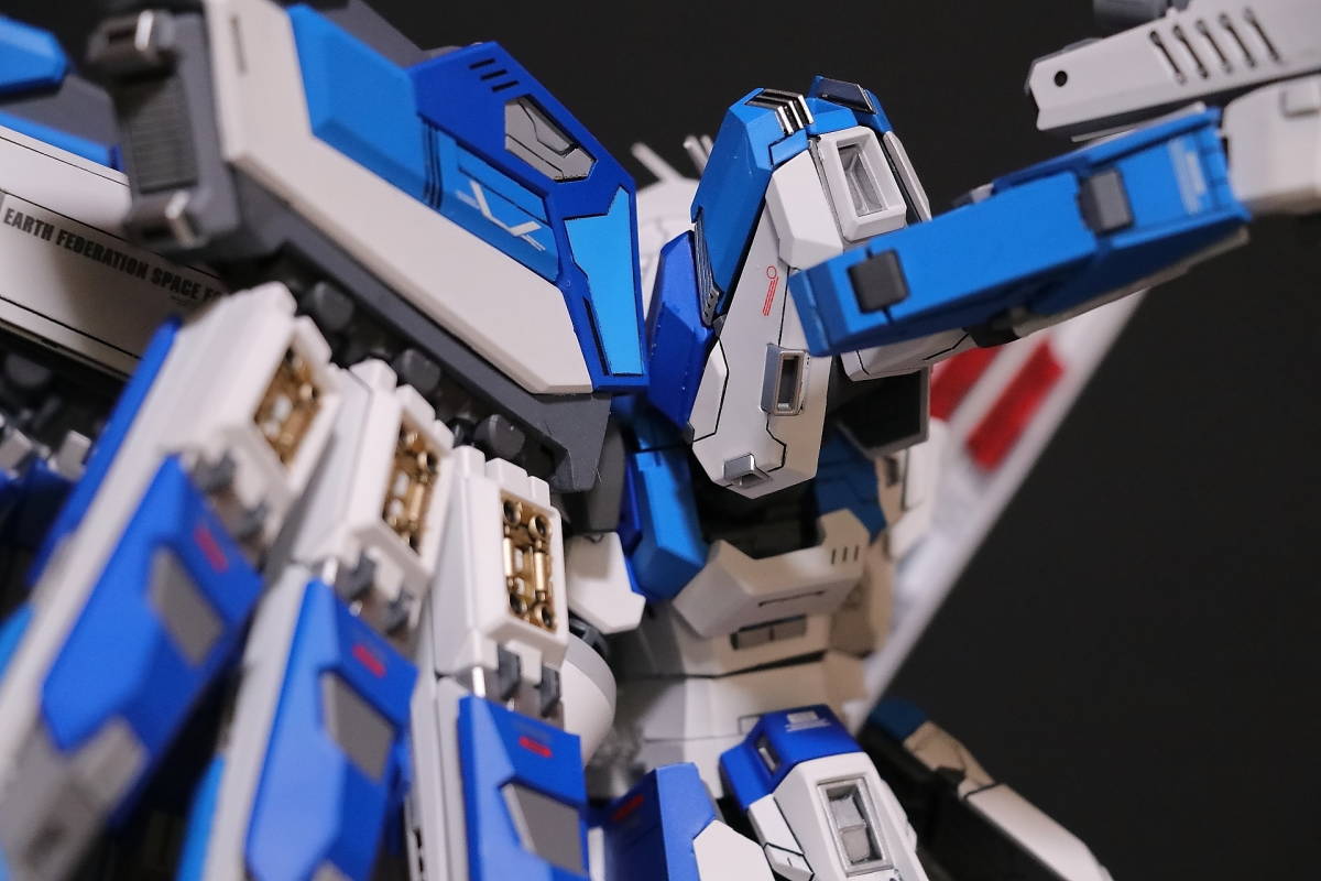  painted garage kit final product!THE 51 MG Hi-ν Gundam Ver.Ka( blue color VERSION )