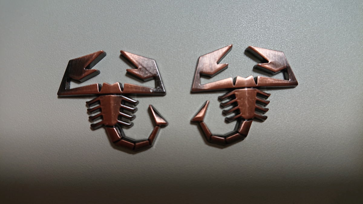 Fiat Abarth Abarth Small Type Scorpion Emblem 3D металлическая наклейка Значок 2 Set Color: Red Copper