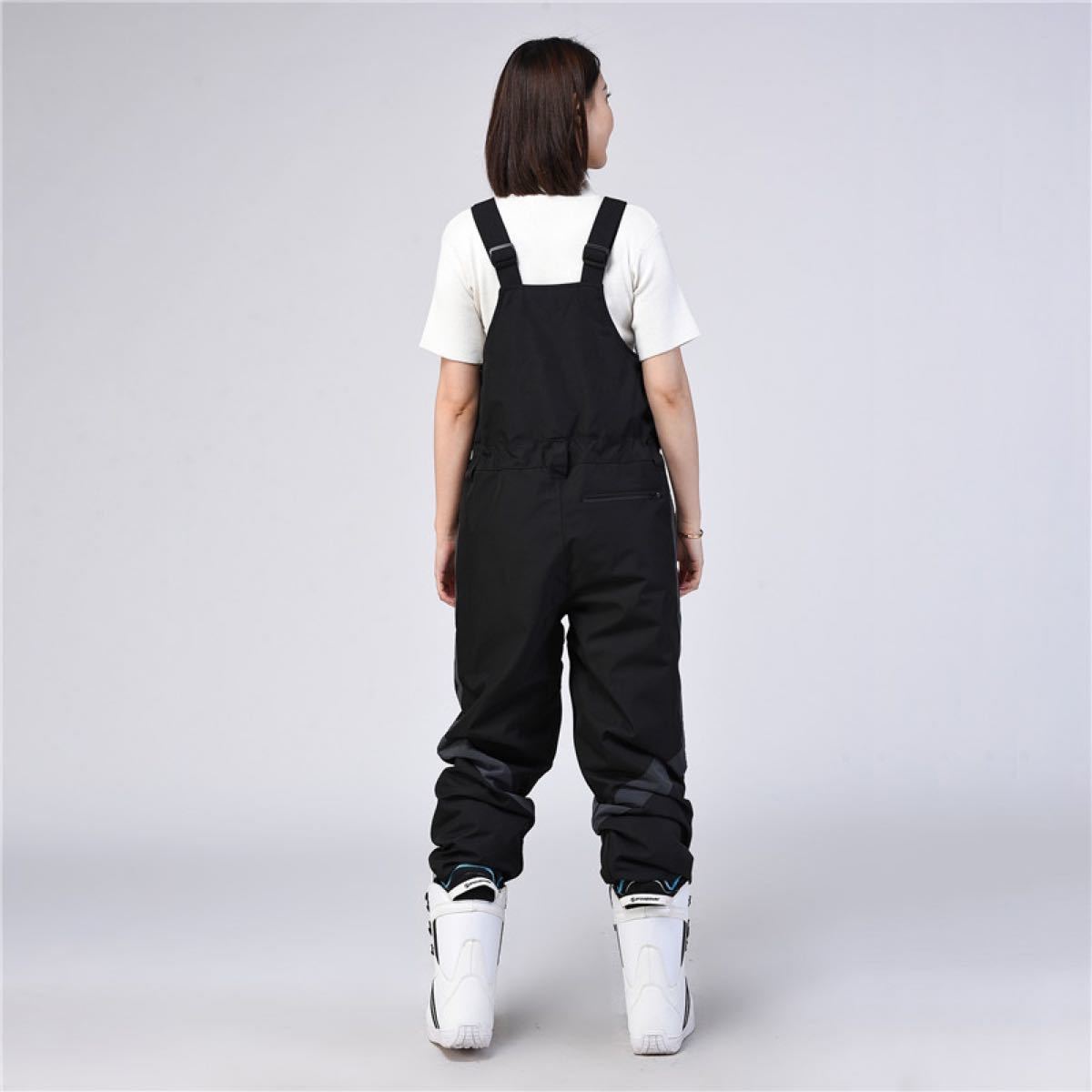 ICEPEAK】膝生地ハイブリッドブラックビブ M スノーボード ❤純正販売