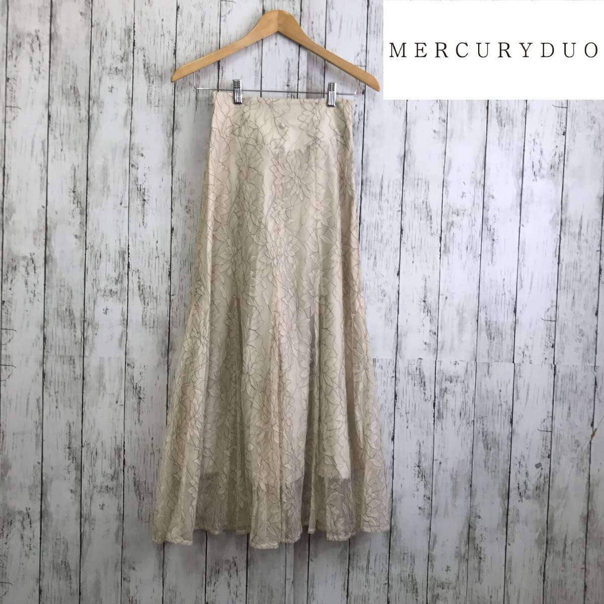 MERCURYDUO Mercury Duo код гонки высокий талия flair maxi юбка F размер стиль выше S7-292 USED