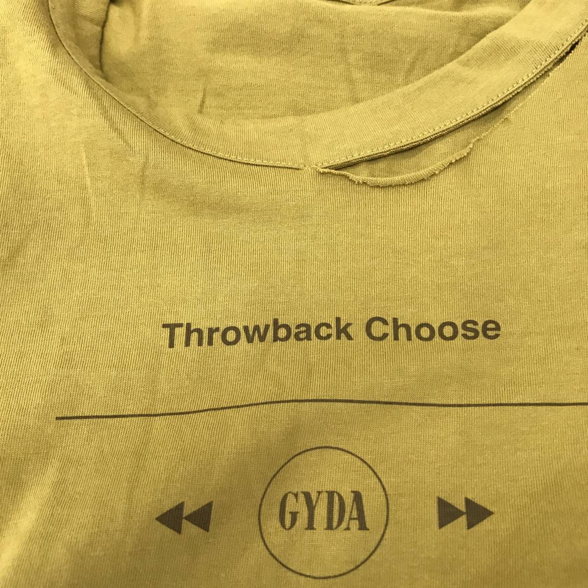 GYDA ジェイダ THROWBACK CHOOSE CUT Tシャツ Fサイズ マスタード S8-49  USED(文字、ロゴ)｜売買されたオークション情報、ヤフオク! の商品情報をアーカイブ公開