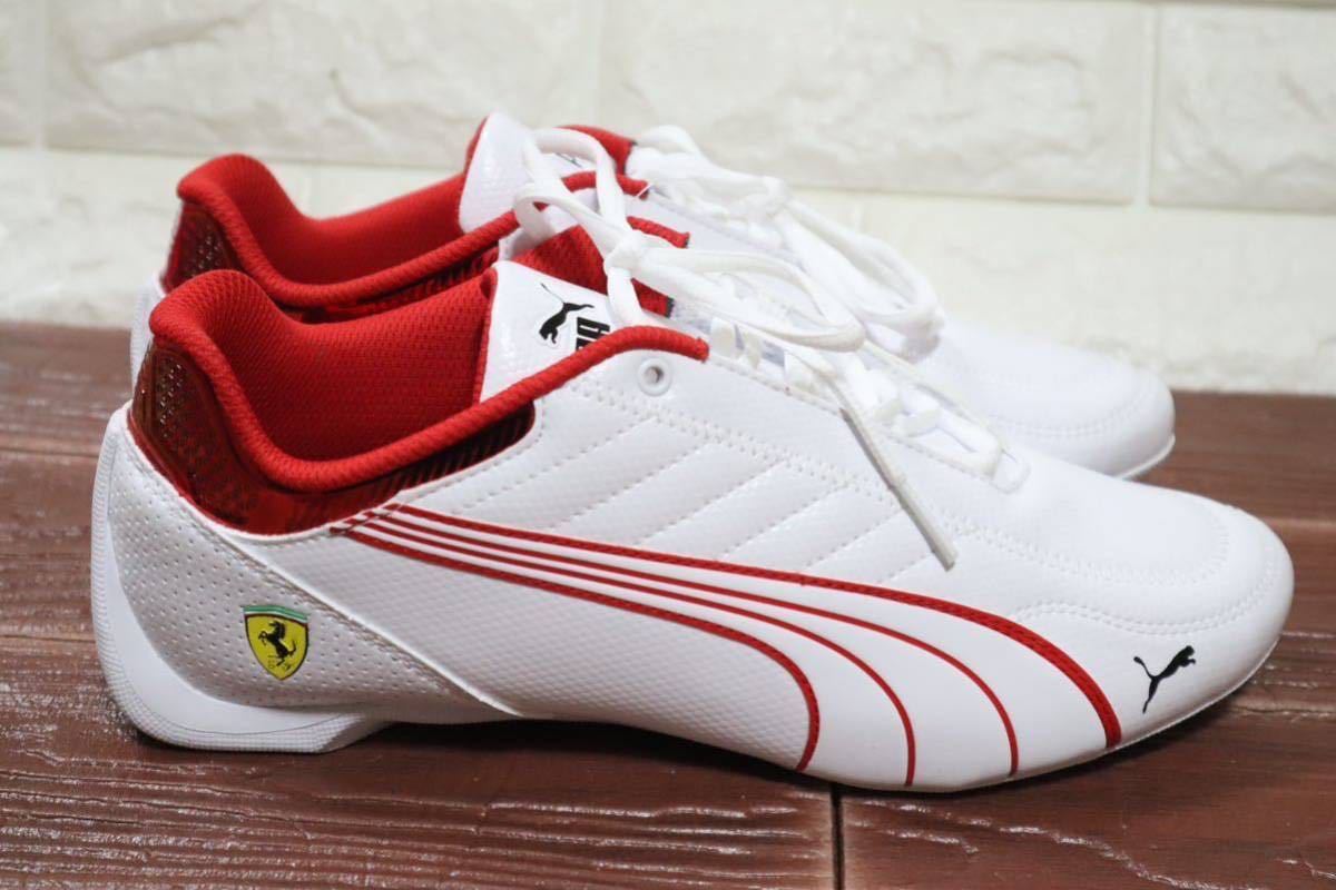 新品 28㎝ PUMA プーマ Ferrari Race Future Kart Cat フェラーリレースフューチャーカートキャット ドライビングシューズ ホワイト 白の画像3