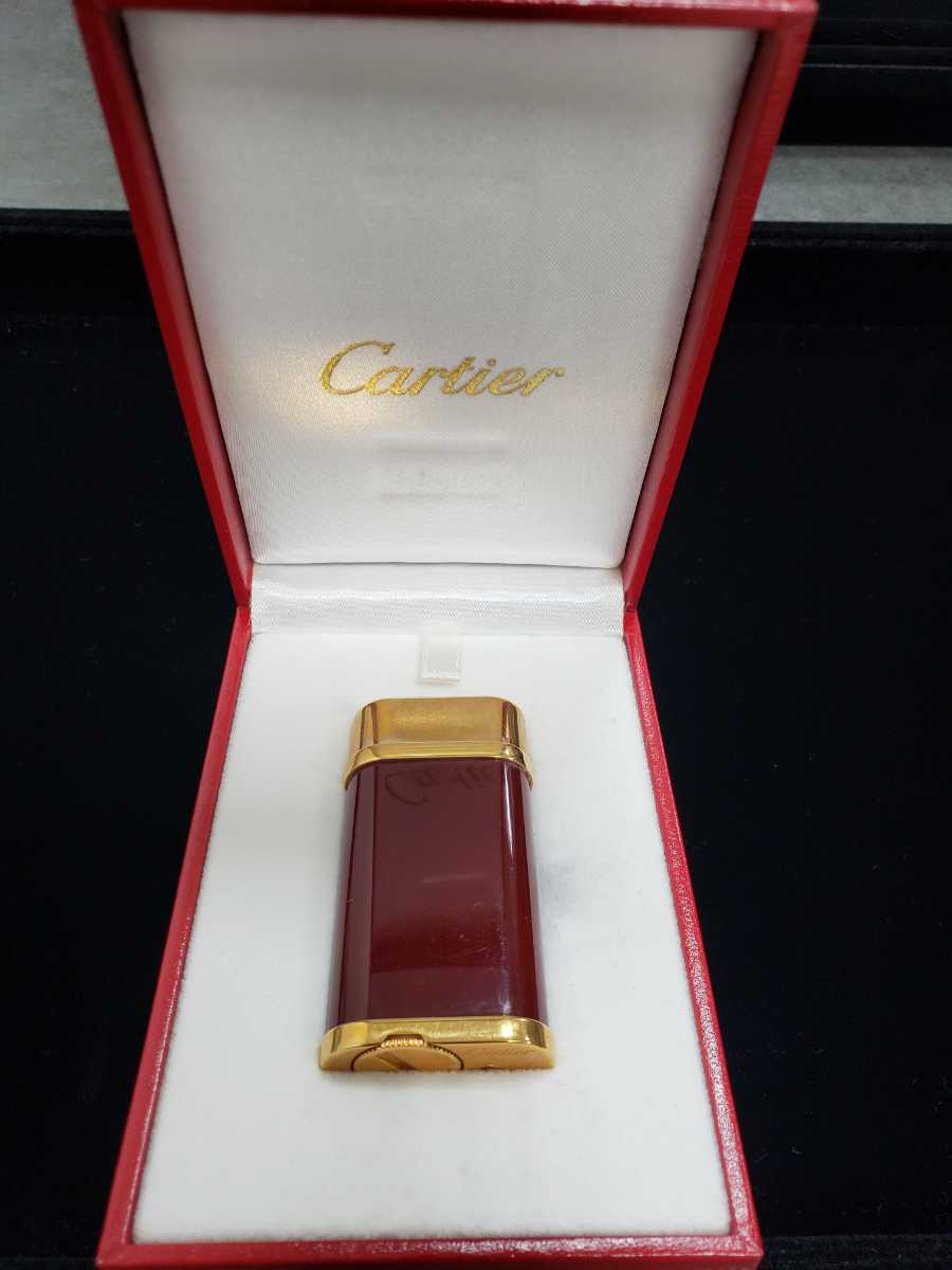 カルティエ Cartier ガスライター ボルドー/ゴールド item details