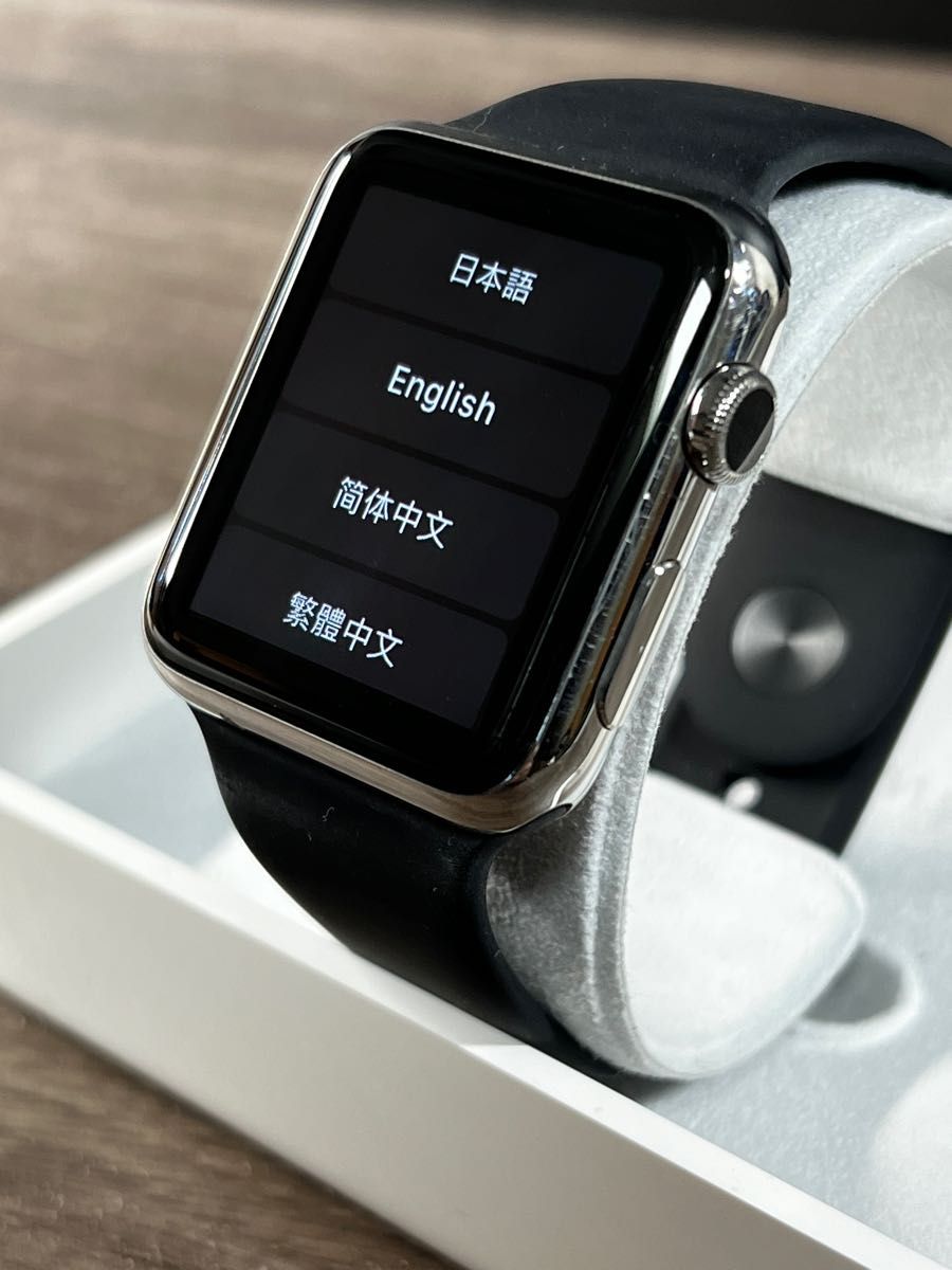 美品！アップルウォッチSeries 2 ステンレスCellularモデル42mm-