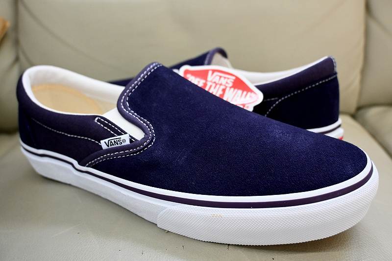 人気ブラドン レザー SUEDE スリッポン ON SLIP バンズ VANS 新品未