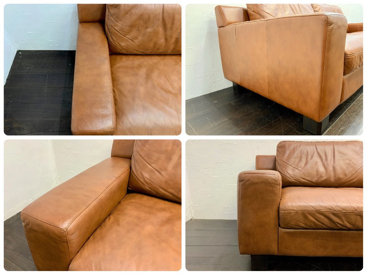 IDEE イデー SERIEUX SOFA セリューソファ 3Pソファ 16.5万 本革 / 無印 アクタス_画像6