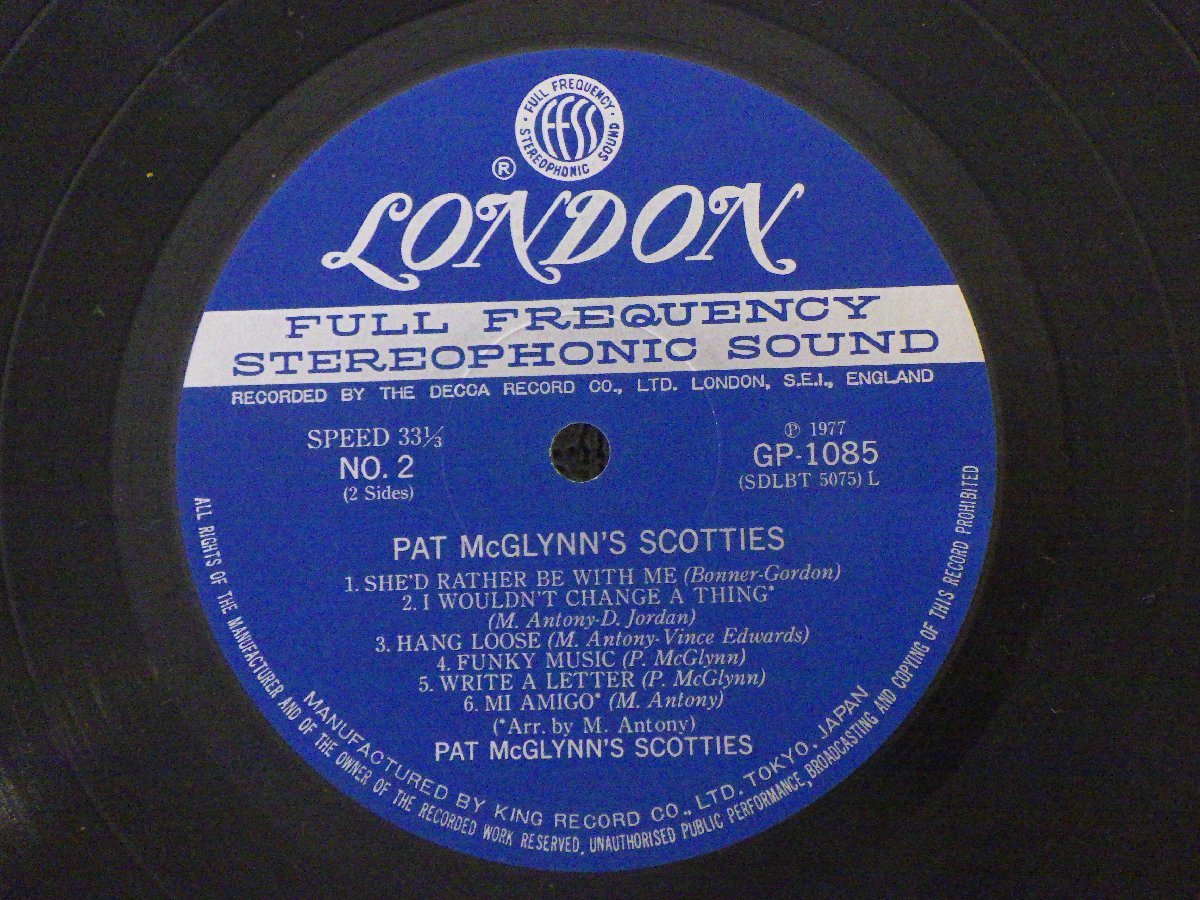 LP レコード 帯 Pat McGlynn's SCOTTIES パット マッグリンとスコッティーズ あの娘はアイドル 【VG+】 D3482D_画像6