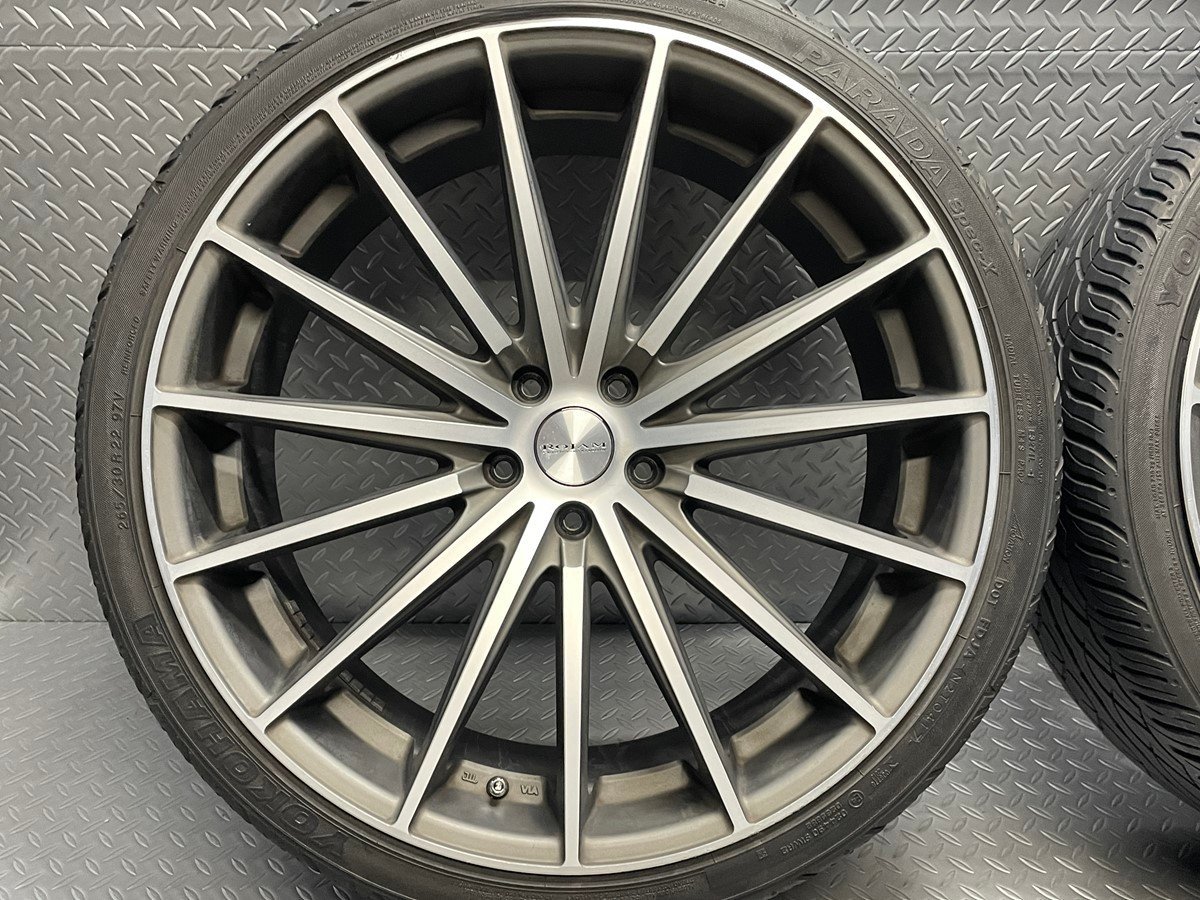 ロジャム ROJAM 22×9J PARADA 5H 30R22 ハブ径73 265 ヨコハマ