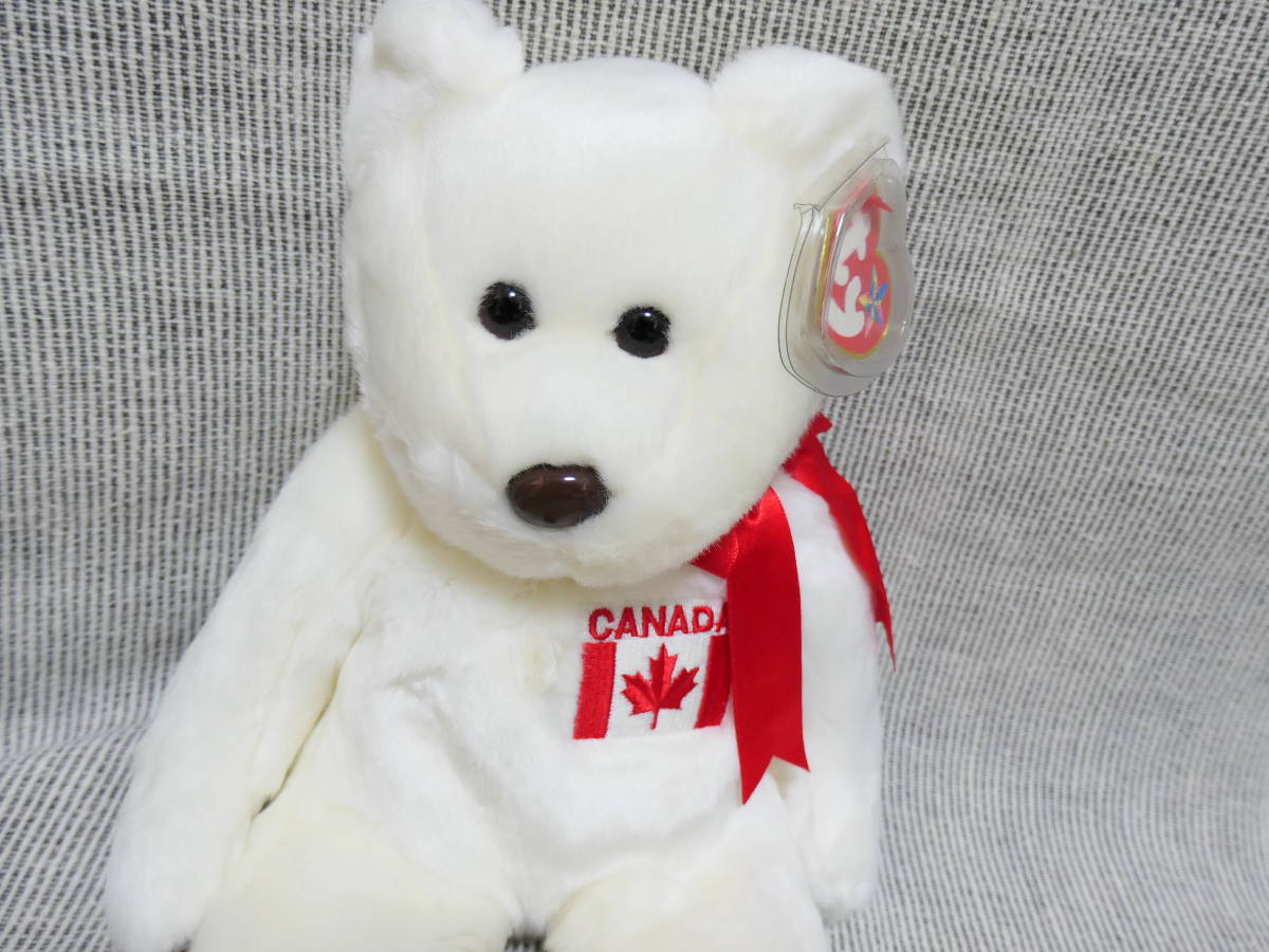  Beanies large bear 2 body [ blue . japanese national flag ][ white . Canada. national flag ] condition excellent beautiful goods 
