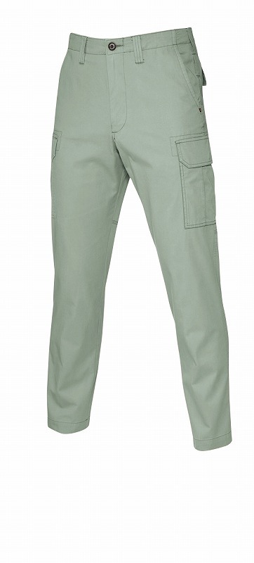 バートル 8096 カーゴパンツ アースグリーン 100サイズ 春夏用 メンズ ズボン 防縮 綿素材 作業服 作業着 8091シリーズ_画像1