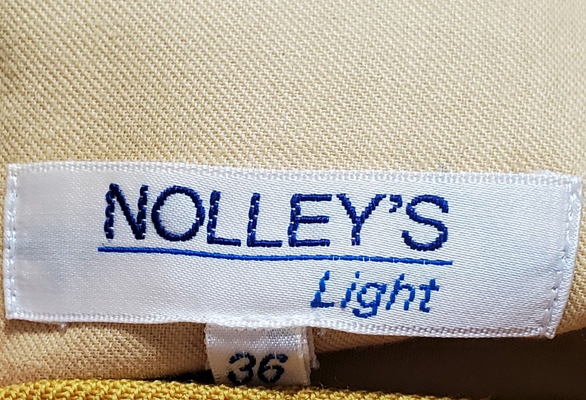 NOLLEY'S Light ノーリーズライト 膝丈スカート 黄色 イエロー レディース 36 Sサイズ からし色 マスタード