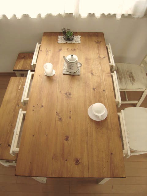 10ｃ…drawers6 dining TABLE/notダイニングテ-ブルアンティーク_画像9