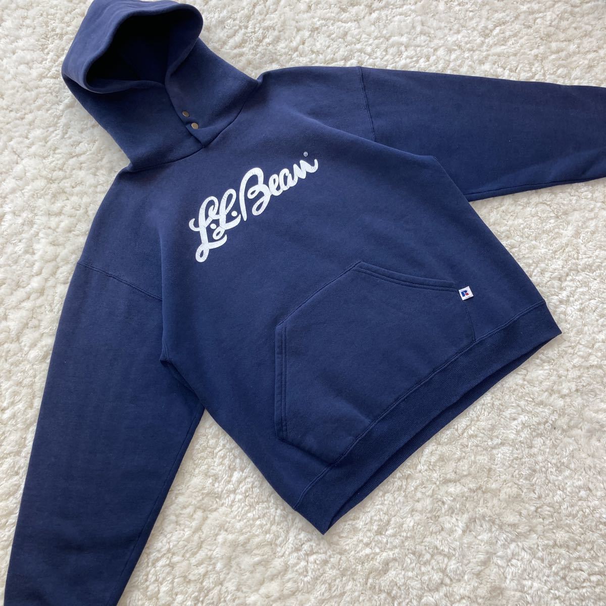 90's USA製 Russellボディ L L bean パーカー XL YOUTHネイビー 90's USA製 Russellボディ L L bean パーカー XL YOUTHネイビー