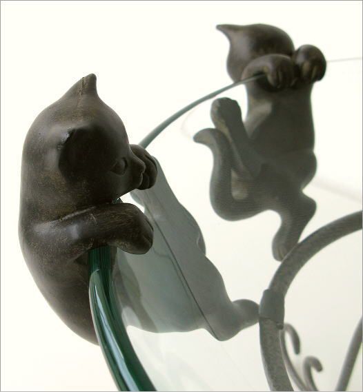 猫 ネコ ねこ 置物 置き物 雑貨 かわいい 可愛い オブジェ アジアン雑貨 やんちゃな2匹の子ネコの画像3