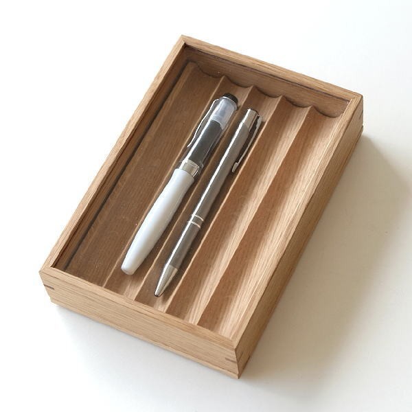  pen case stylish wooden cover attaching glass box accessory case storage glass case natural tree natural wood pen case box 