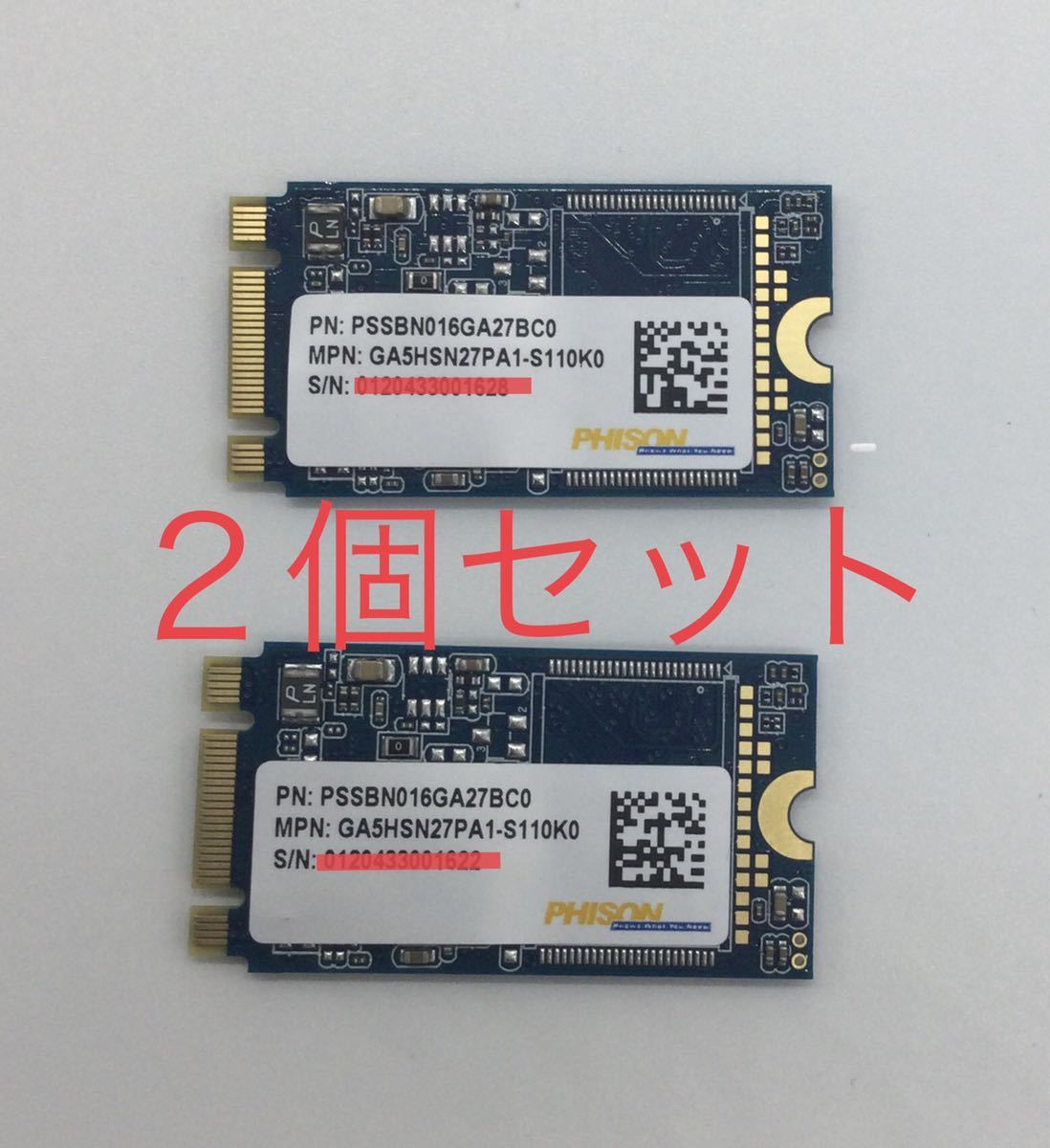 Phison製 SSD M.2 2242 16GB ２個セット 新品/バルク品　ネコポス配送_画像1