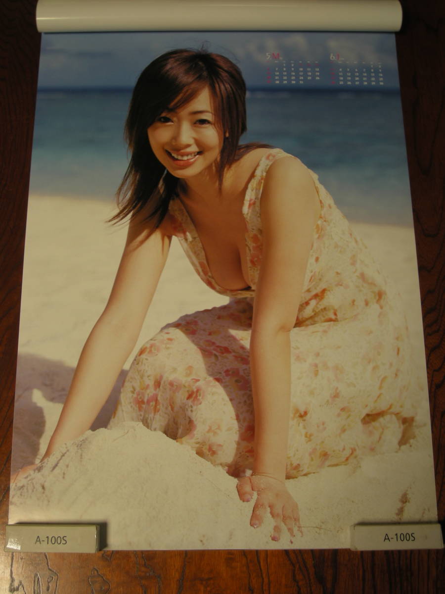 井上和香 カレンダー 2007年 直筆サイン入り 8枚綴り B2 (未展示・保管品) レア 送料無料