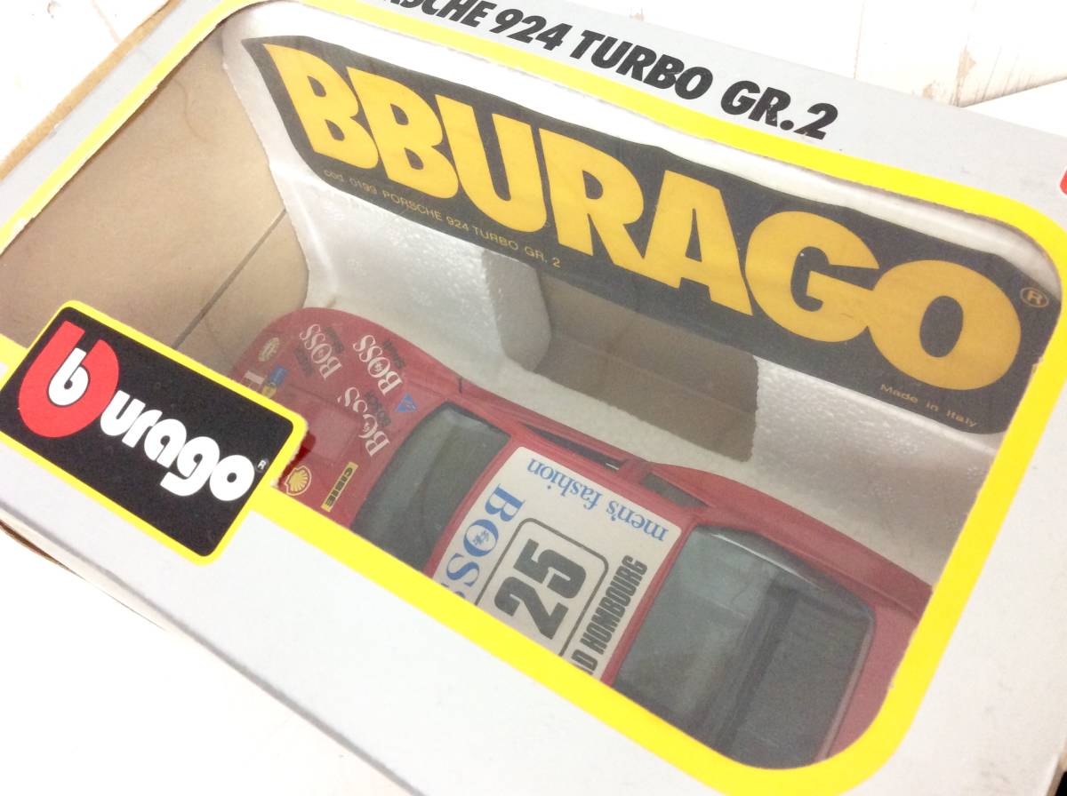 bburago 【 PORSCHE 924 TURBO GR.2 】 ブラーゴ ポルシェ 924 ターボ 1/25スケール ダイキャストメタル製 中古品 元箱入 コレクション_画像3