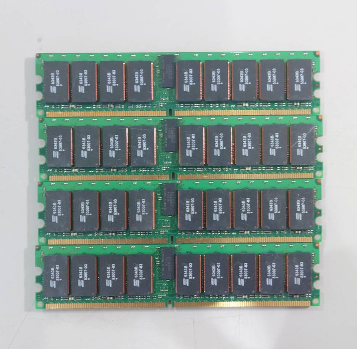 KN2966 【現状品】Micron 4GB 2Rx4 PC2-3200R-333-12-K0 4枚セット_画像3