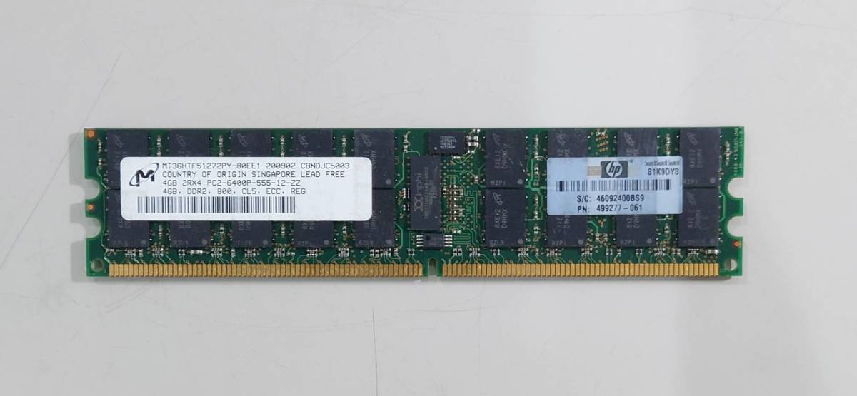 KN2977 【現状品】 Micron 4GB 2Rx4 PC2-6400P-555-12-ZZ_画像1