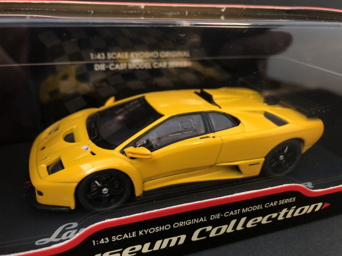 京商 1/43 ランボルギーニ ディアブロ GTR メタリック イエロー エンジン再現 即決_画像1