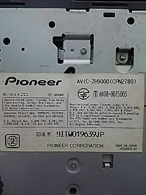  free shipping C47215 pioneer Pioneer Cyber navi AVIC-ZH9000(CPN2780)