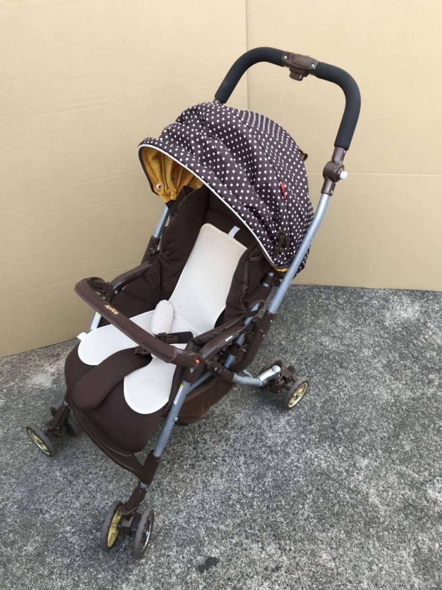 Бесплатная доставка J51253 Aprica Stroller Chocolat Tro Polkadot Custard (BR) Номер детали 92884