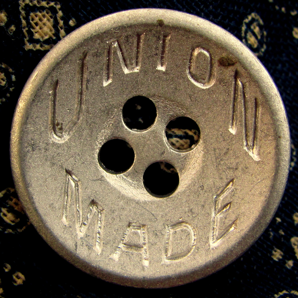 【ワークボタン】UNION MADE 1920年代 ビンテージカバーオール用 古着 (ワークウェア オーバーオール レア アンティーク 2_画像1